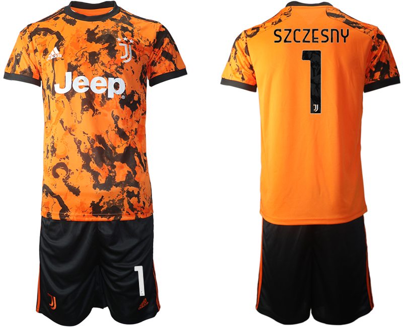 Men 2020-2021 club Juventus Second away #1 orange Soccer Jerseys->juventus jersey->Soccer Club Jersey